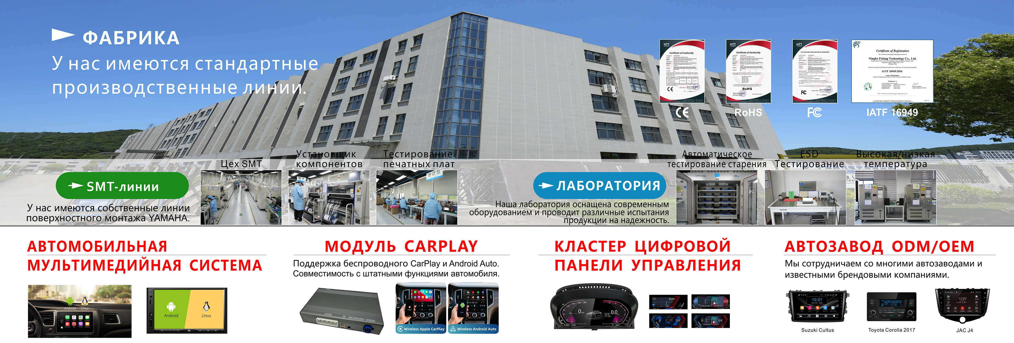 Поставщик и производитель автомобильной аудиотехники и радио