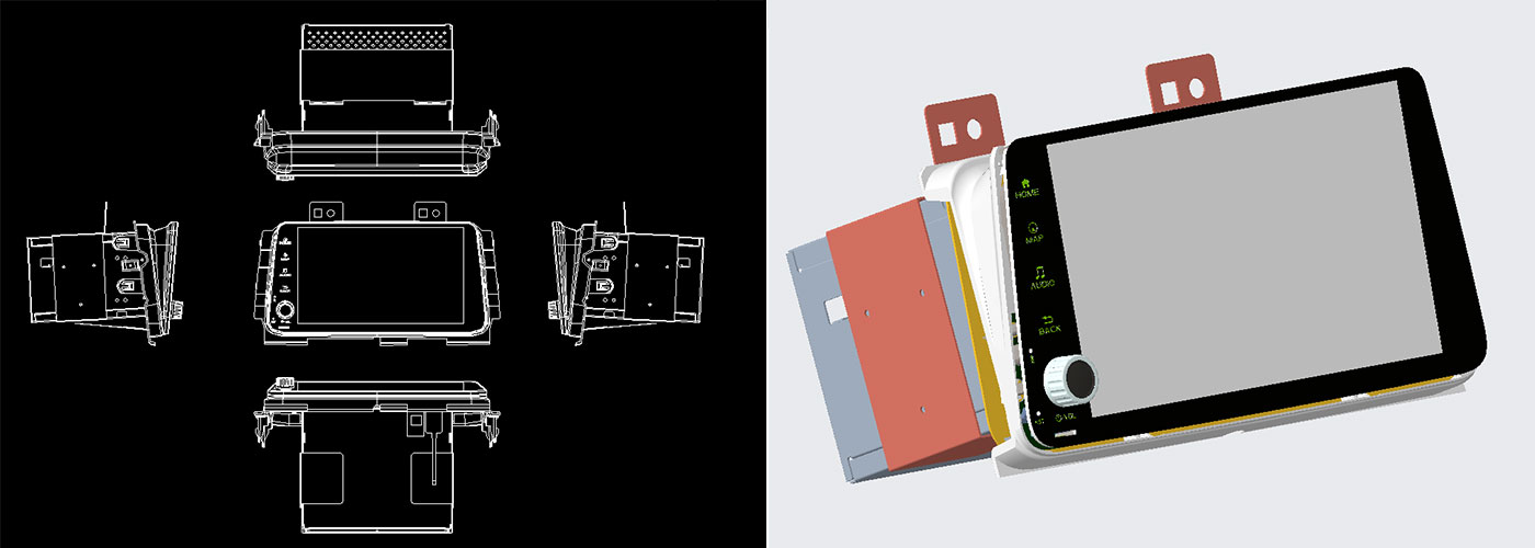 CAD Designer---Let Your Car Radio Different From Other Wholesale Car Audio Distributors CAD Designer---Let Your Car Radio Different From Other Wholesale Car Audio Distributors