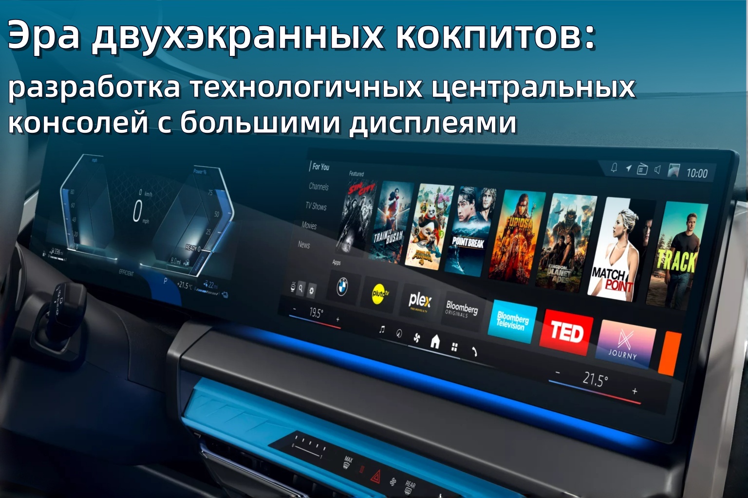Эра двухэкранных кокпитов: разработка технологичных центральных консолей с большими дисплеями
