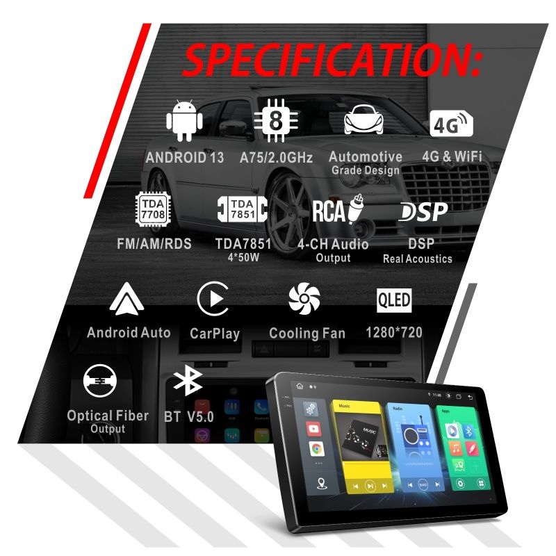 9-дюймовая автомобильная магнитола и автомобильная мультимедиа DPM6609 2K