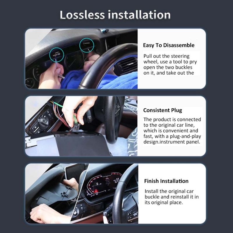 Для BMW 1 серии F20 F52 2013+/2 серии F22 2013-2019/X1 F48 F49 2016+/X2 F39 2018+, цифровая приборная панель с поддержкой беспроводной связи CarPlay