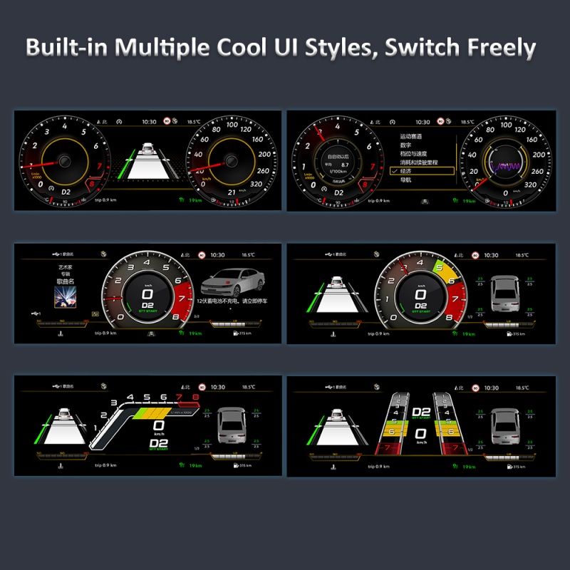 Для VW Golf 6 2008-2014, цифровая приборная панель с поддержкой беспроводной связи CarPlay