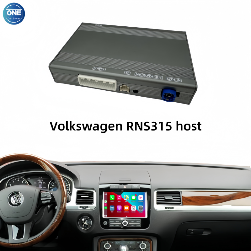 Беспроводной модуль CarPlay для интерфейса Volkswagen RNS315 host и Android Auto поддерживает Bluetooth-аудио, вход для камеры и зеркалирование экрана смартфона.