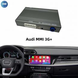 Беспроводной модуль CarPlay для интерфейса Audi MMI 3G+ и Android Auto поддерживает Bluetooth-аудио, вход для камеры и зеркалирование экрана смартфона.
