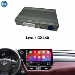 Беспроводной модуль CarPlay для интерфейса Lexus GX460 и Android Auto поддерживает Bluetooth-аудио, вход для камеры и зеркалирование экрана смартфона.