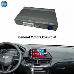Беспроводной модуль CarPlay для интерфейса General Motors Chevrolet и Android Auto поддерживает Bluetooth-аудио, вход для камеры и зеркалирование экрана смартфона.