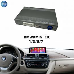 Беспроводной модуль CarPlay для интерфейса BMW&MINI CIC 1/3/5/7 и Android Auto поддерживает Bluetooth-аудио, вход для камеры и зеркалирование экрана смартфона.