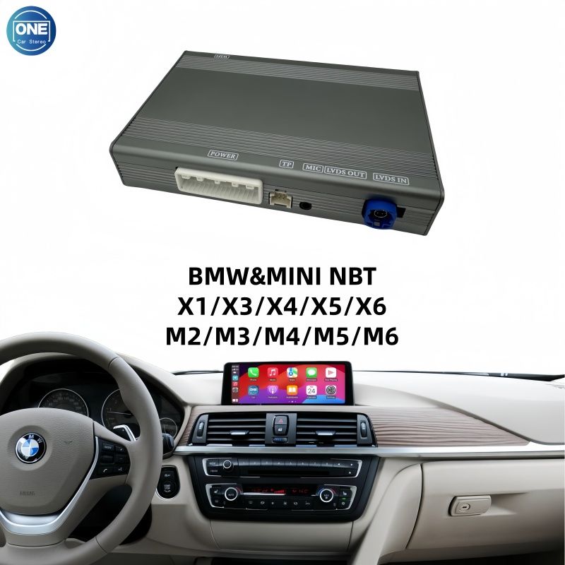 Беспроводной модуль CarPlay для интерфейса BMW&MINI NBT X1/X3/X4/X5/X6/M2/M3/M4/M5/M6 и Android Auto поддерживает Bluetooth-аудио, вход для камеры и зеркалирование экрана смартфона.