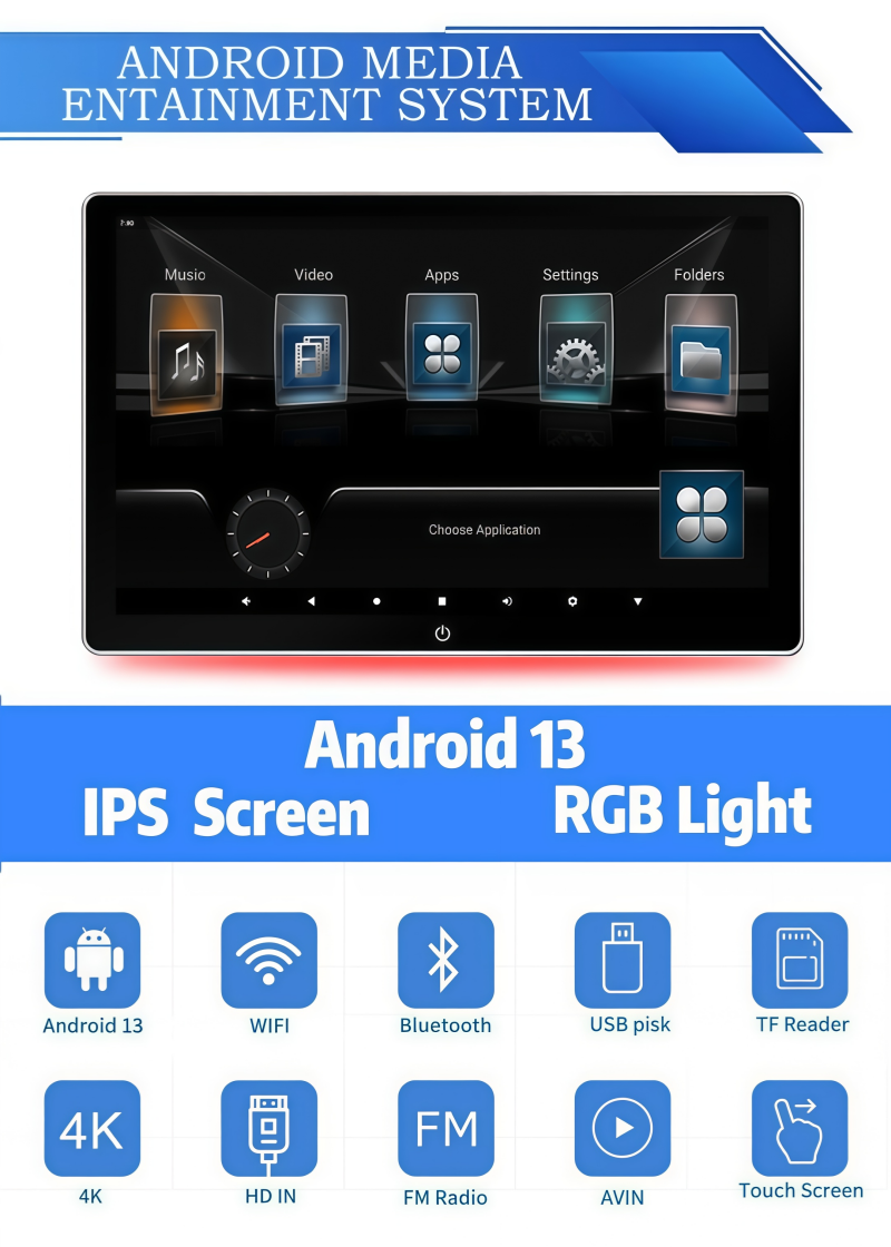 10,1" Android монитор в подголовник