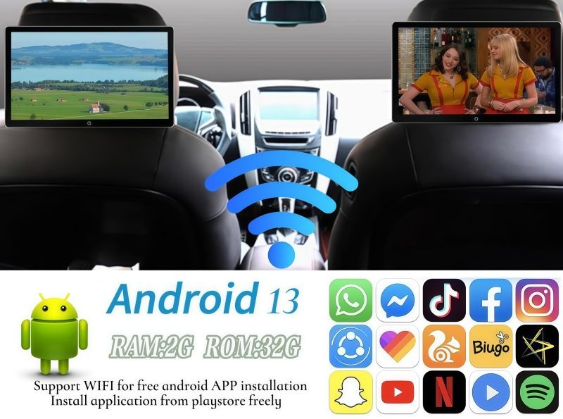 10,1" Android монитор в подголовник