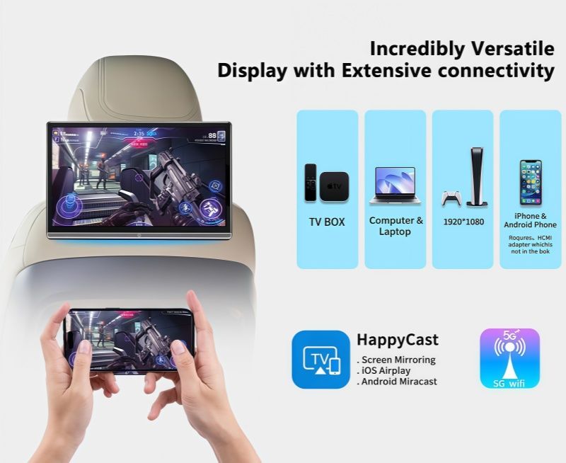 14" Android монитор в подголовник