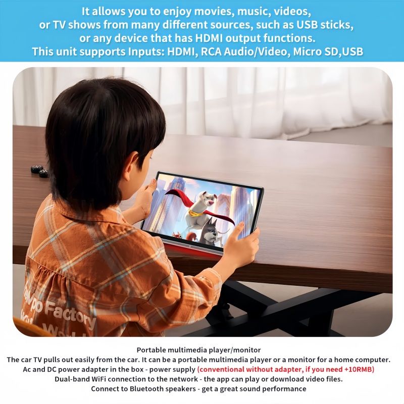 14" Android монитор в подголовник